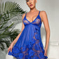 Lingerie For Women Front Closure Babydoll Lace Chemise V Neck Mesh Sleepwear